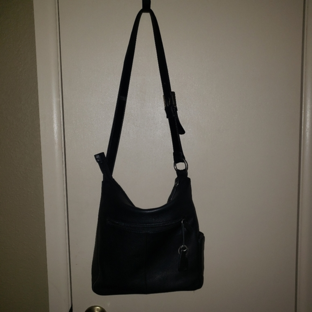 Rolfs Genuine Leather Hand Bag With Three compartments inside & Shoulder strap.